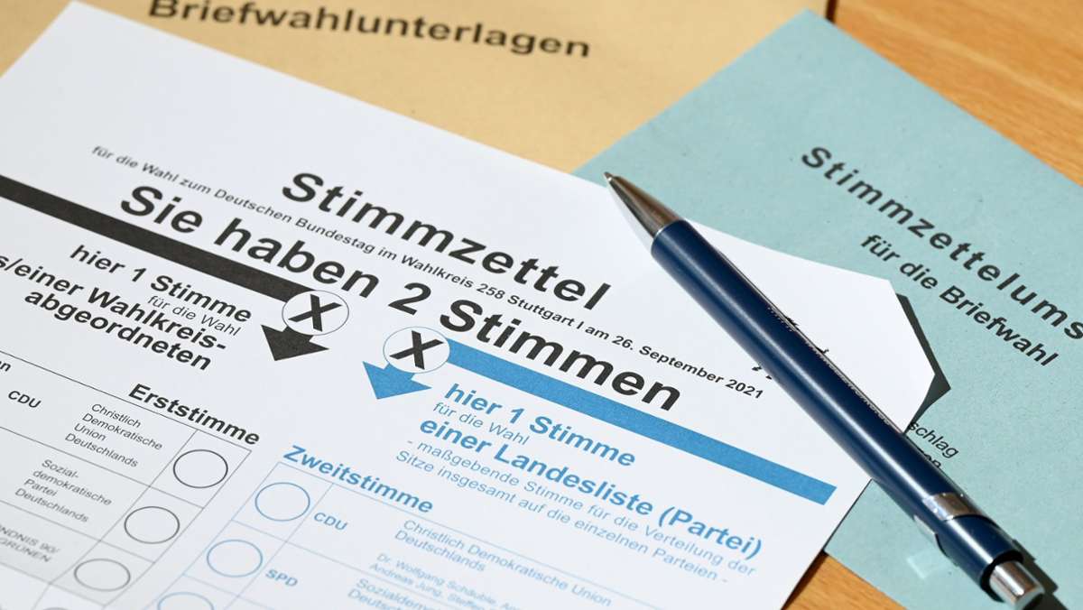 Bundestagswahl 2021: Knapp 173 000 Stuttgarter setzen auf Briefwahl