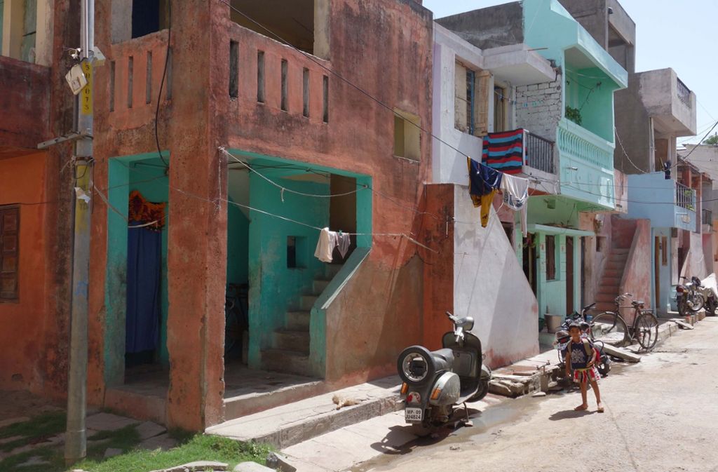 Architektur als Selbstermächtigung: die Wohnsiedlung Aranya, Indore. Aus ehemaligen Slum-Bewohner wurden Angehörige der Mittelschicht.