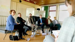Podiumsdiskussion in Plieningen: Sicherheitspolitiker stellen sich Schülerfragen